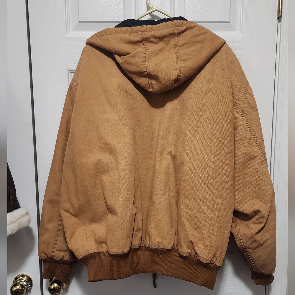 Black Duck Walls Men's Tan Hooded Coat - Picture 3 of 4
